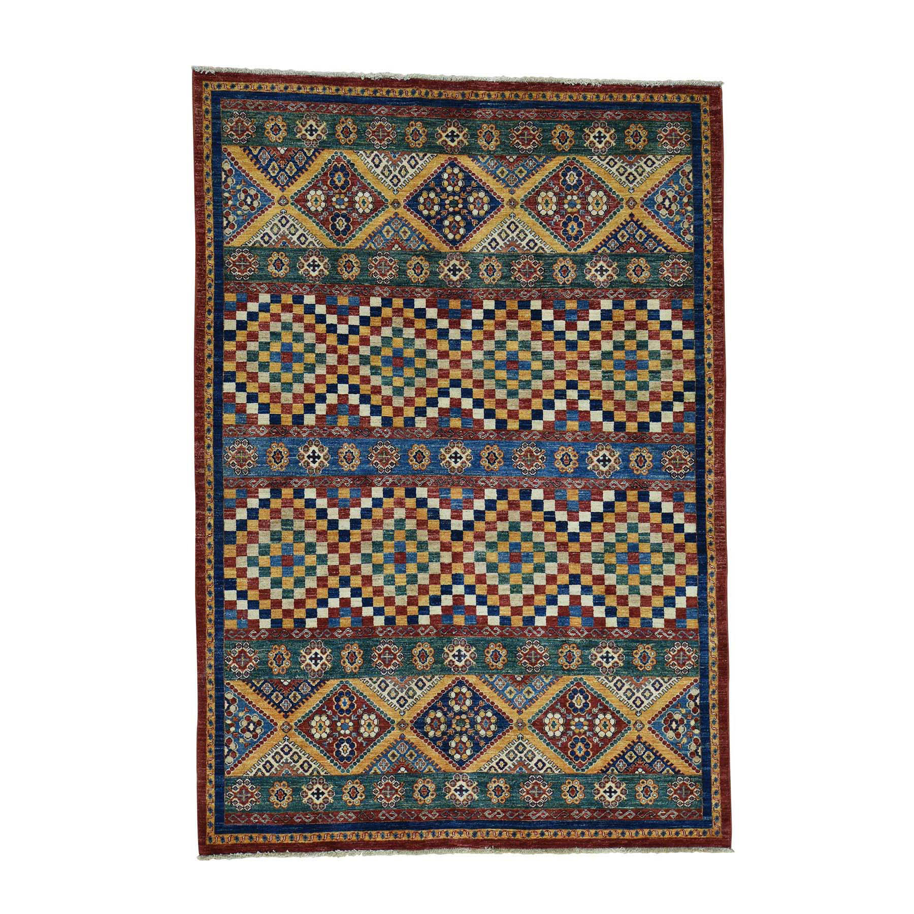 Traditional Wool Hand-Knotted Area Rug 5'7